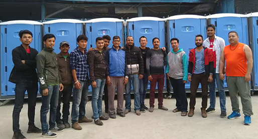 spaarpot hdpe draagbare toiletten in Nepal